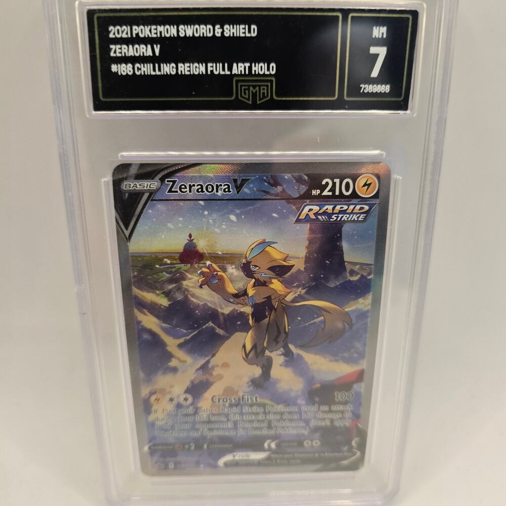 2021 Pokémon Chilling Reign Zeraora V #166 Alt Art Holo GMA 7